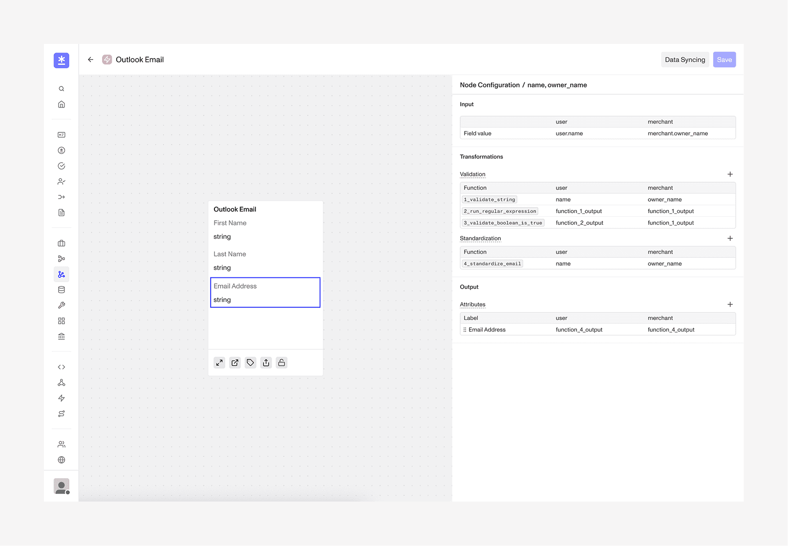 Final design snippet showing node canvas configuration