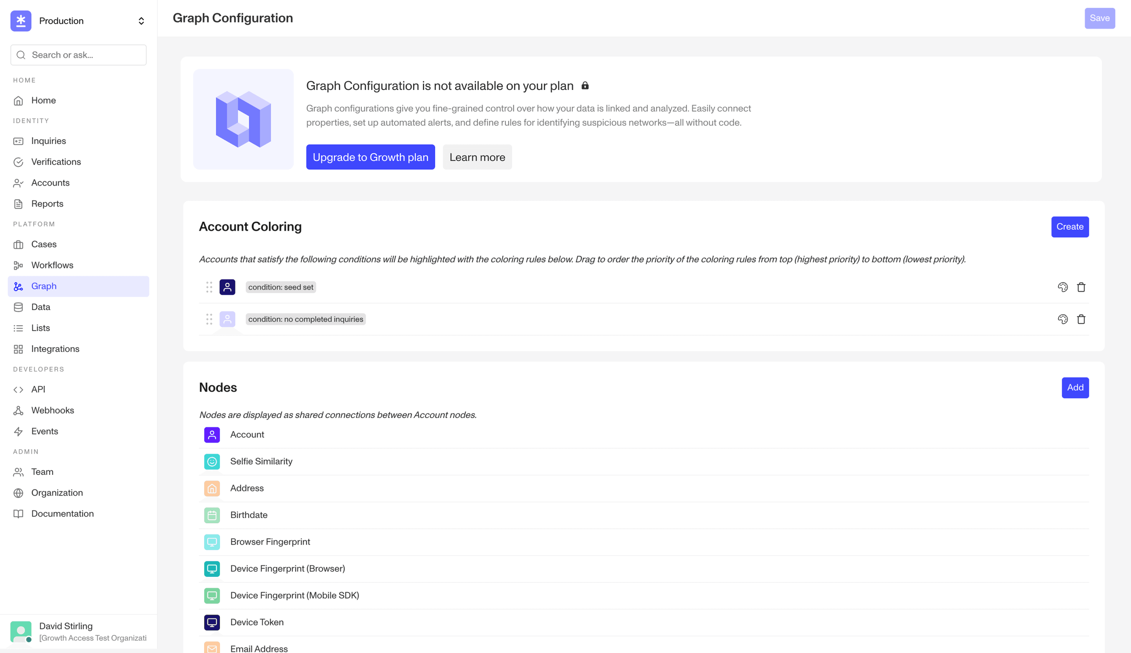 Growth card variant showing resource linking