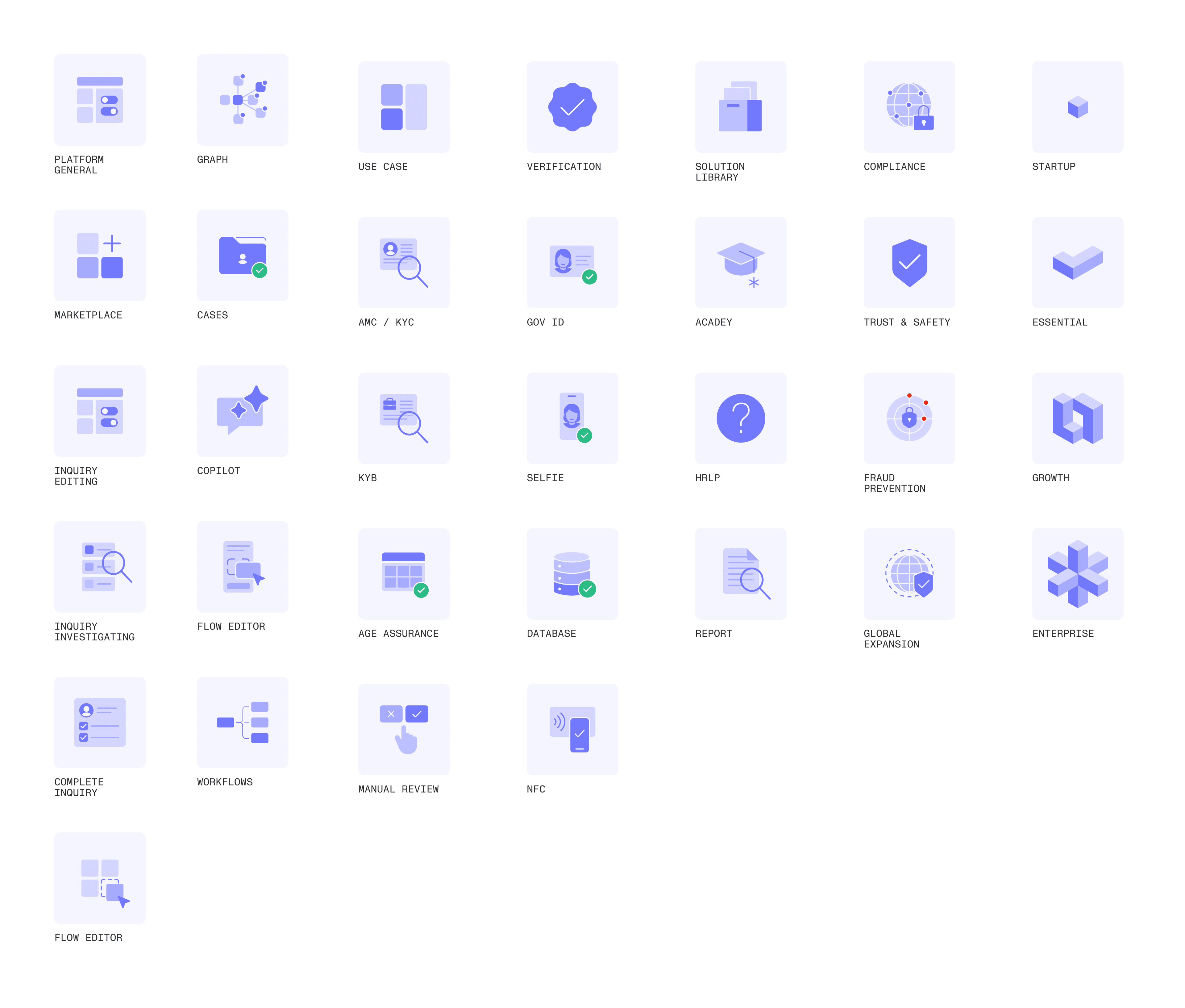 Illustration bank showing brand-aligned growth illustrations
